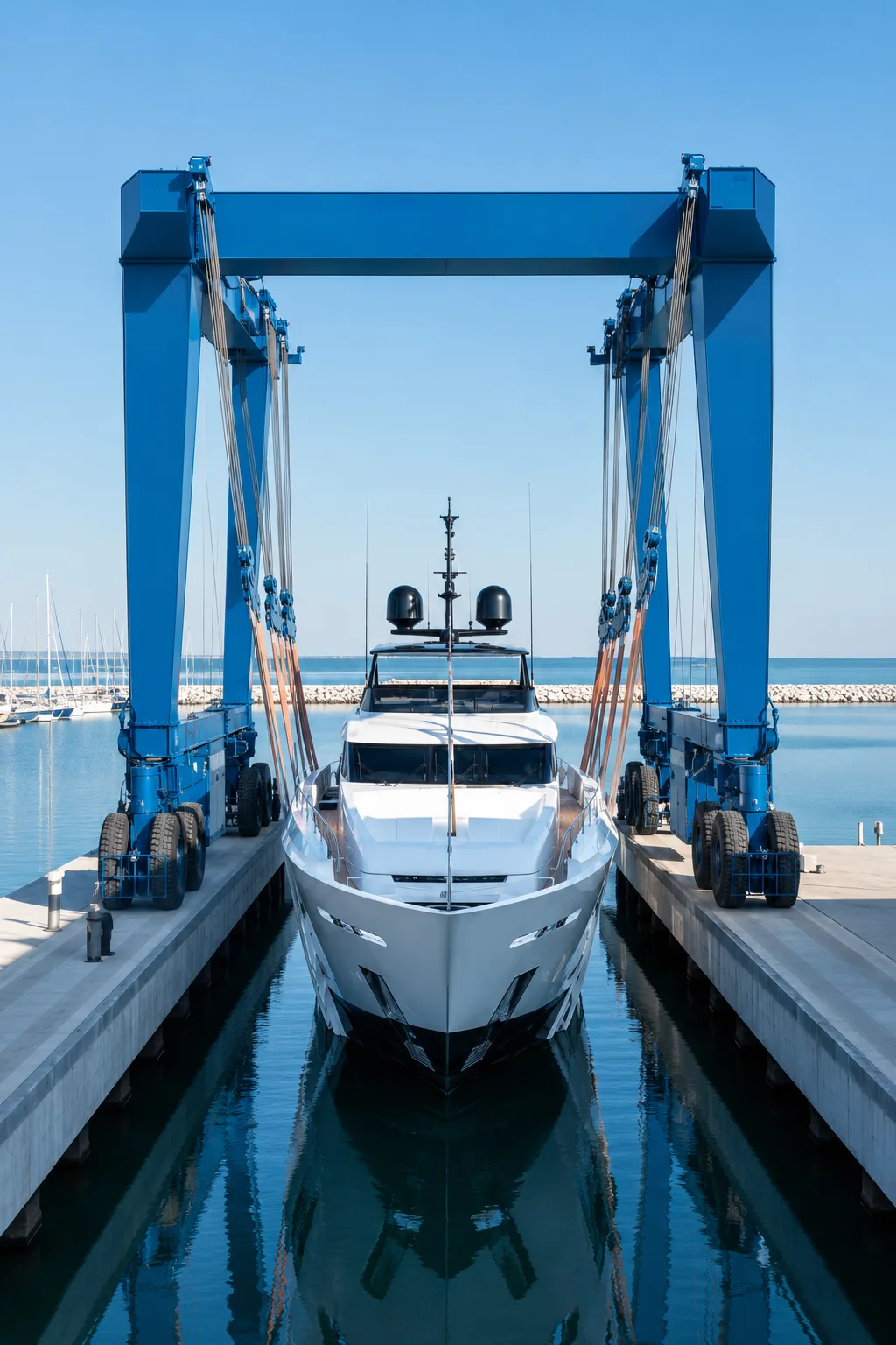 Bateau en construction dans un chantier naval